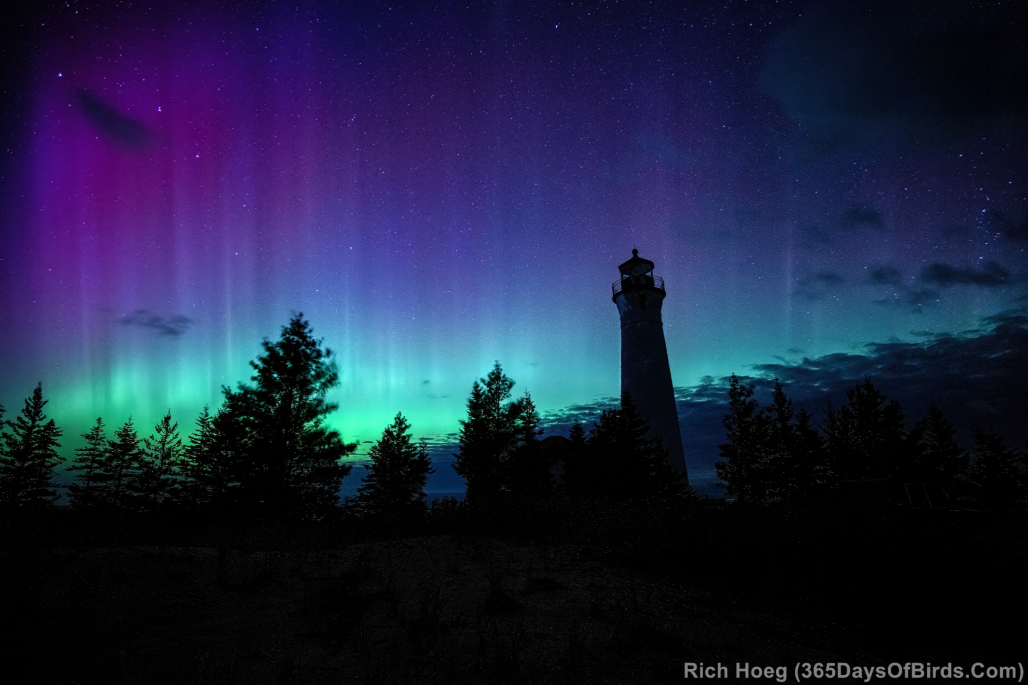 Crisp Point Lighthouse Lady Aurora's Keeper's Dance - 365 Days of